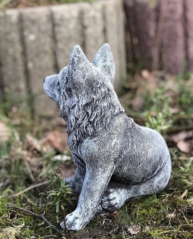 Stone and Style Frostfeste Steinfigur Schäferhund Grau - Bild 4