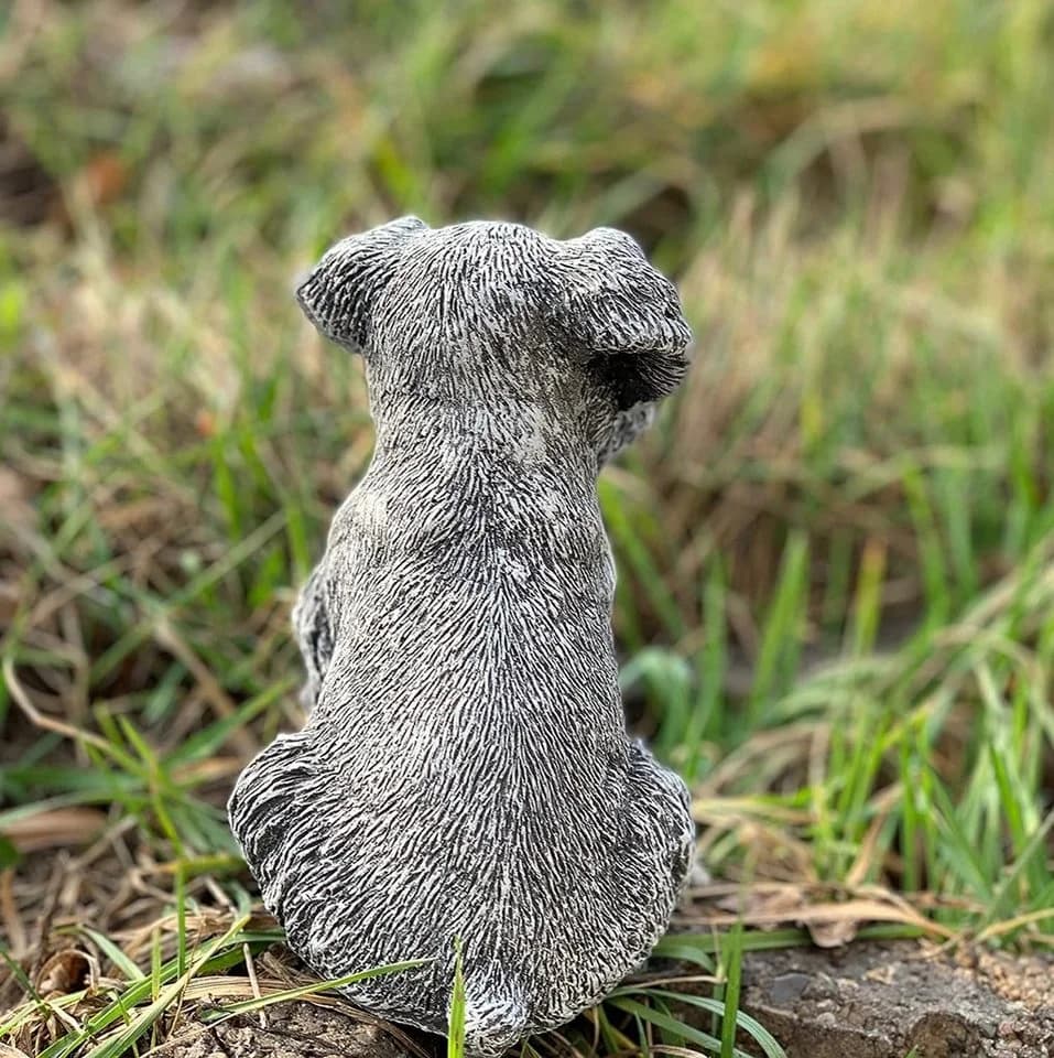 Stone and Style Frostfeste Steinfigur Hund Schnauzer Grau - Bild 5