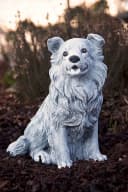 Stone and Style Gartenfigur Border Collie Frostfest Steinfigur Grau Bild 3