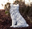 Stone and Style Gartenfigur Border Collie Frostfest Steinfigur Grau Bild 5
