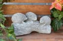 Stone and Style Gartenfigur Frostfeste Steinfigur 3 Igel auf Baumstamm Grau Bild 5