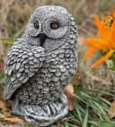 Stone and Style Gartenfigur Schneeeule Frostfest Grau Bild 1