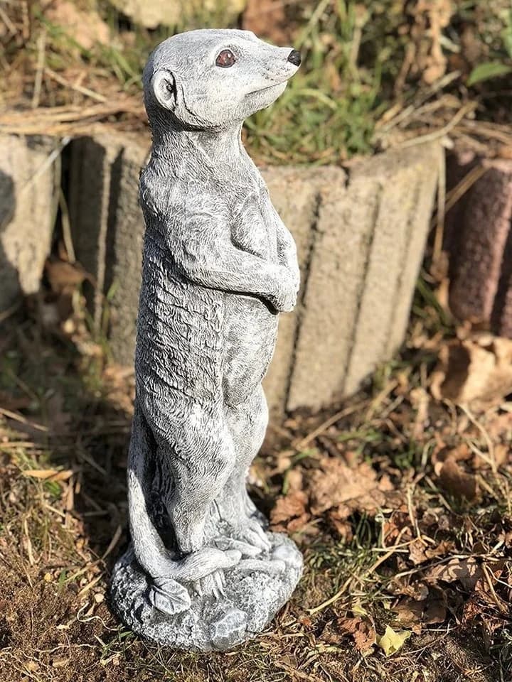 Stone and Style Gartenfigur Erdmännchen Stehend Steinfigur - Bild 3