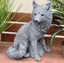 Stone and Style Gartenfigur Frostfeste Steinfigur großer Rotfuchs Grau Bild 3