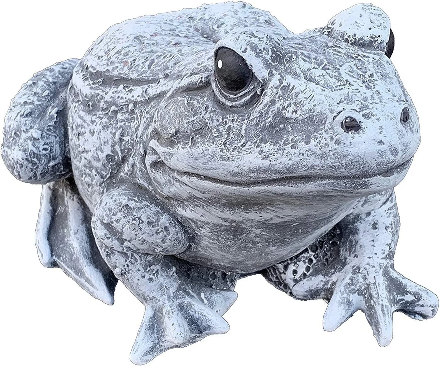 Stone and Style Gartenfigur Frosch Frostfest Grau Stein - Bild 2