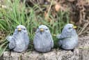 Stone and Style Gartenfigur 3er-Set Vogel klein Grau Bild 4