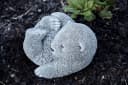 Frostfeste Steinfigur Bär auf Rücken Panda Gartenfigur Bild 5