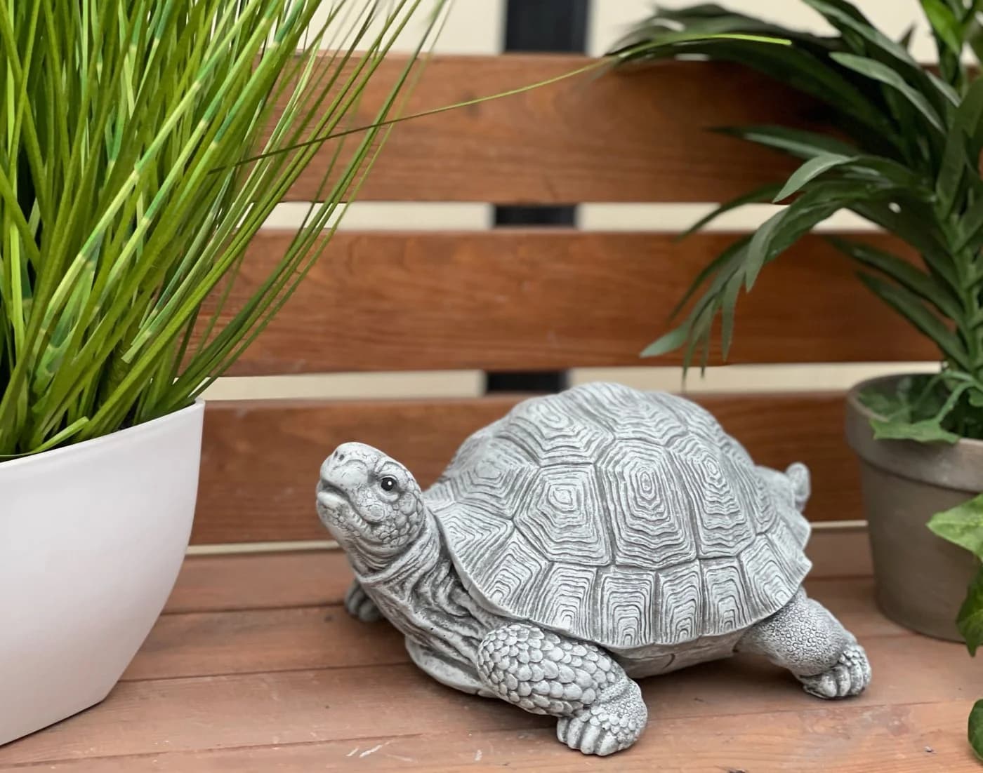 Stone and Style Gartenfigur Steinfigur Schildkröte Tortie Grau