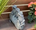 Stone and Style Gartenfigur Frostfeste Steinfigur 3 Erdmännchen Welcome Grau Bild 3