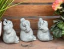 Stone and Style 3er-Set Frostfeste Steinfiguren Frösche Grau Bild 5
