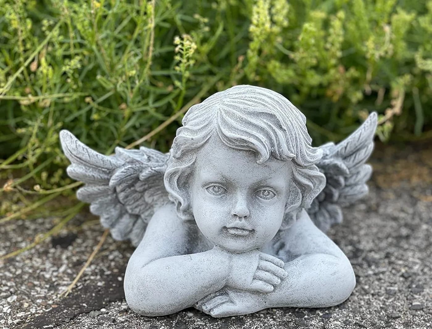Stone and Style Engelfigur Frostfeste Steinfigur Große Engel Büste