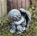 Stone and Style Engelfigur Frostfeste Steinfigur Grau Bild 3