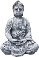 Stone and Style Gartenfigur Frostfeste Steinfigur großer Buddha Shiva Grau Bild 2