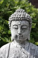Stone and Style Gartenfigur Frostfeste Steinfigur großer Buddha Shiva Grau Bild 4