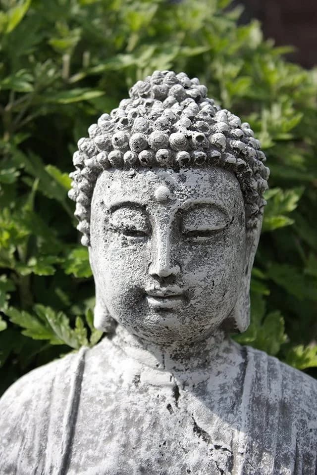 Stone and Style Gartenfigur Frostfeste Steinfigur großer Buddha Shiva Grau - Bild 4