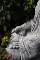 Stone and Style Gartenfigur Frostfeste Steinfigur großer Buddha Shiva Grau Bild 5