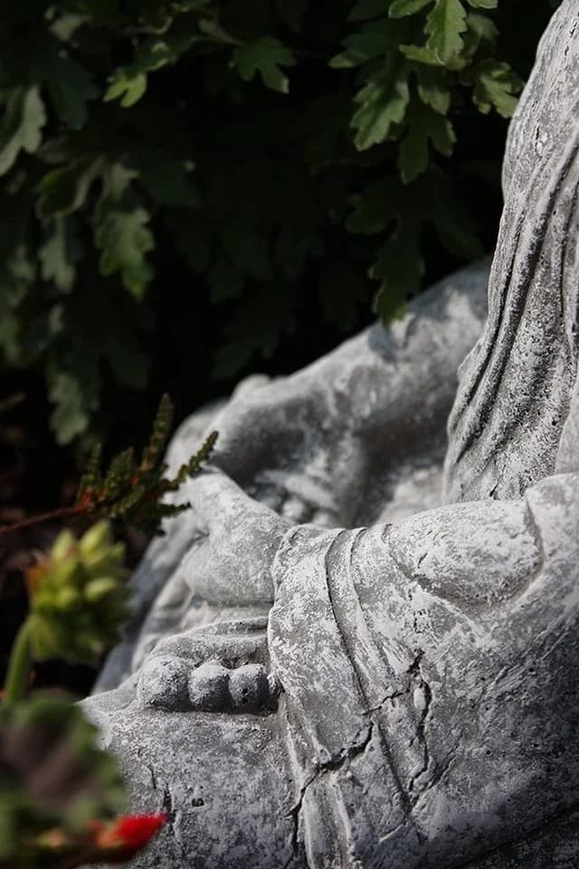 Stone and Style Gartenfigur Frostfeste Steinfigur großer Buddha Shiva Grau - Bild 5
