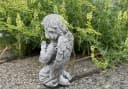 Stone and Style Frostfeste Steinfigur Kniender Betender Engel Grau Bild 3