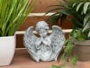 Stone and Style Frostfeste Steinfigur Betendes Engelchen Grau Bild 1