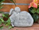 Stone and Style Gartenfigur Grabschmuck Hund mit Inschrift Bild 1