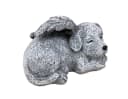 Stone and Style Gartenfigur Hund mit Engelsflügeln Grau Frostfest Bild 2