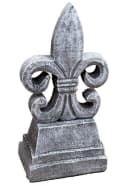 Stone and Style Gartenfigur Lilie Fleur de Lys Grau Steinguss Bild 2