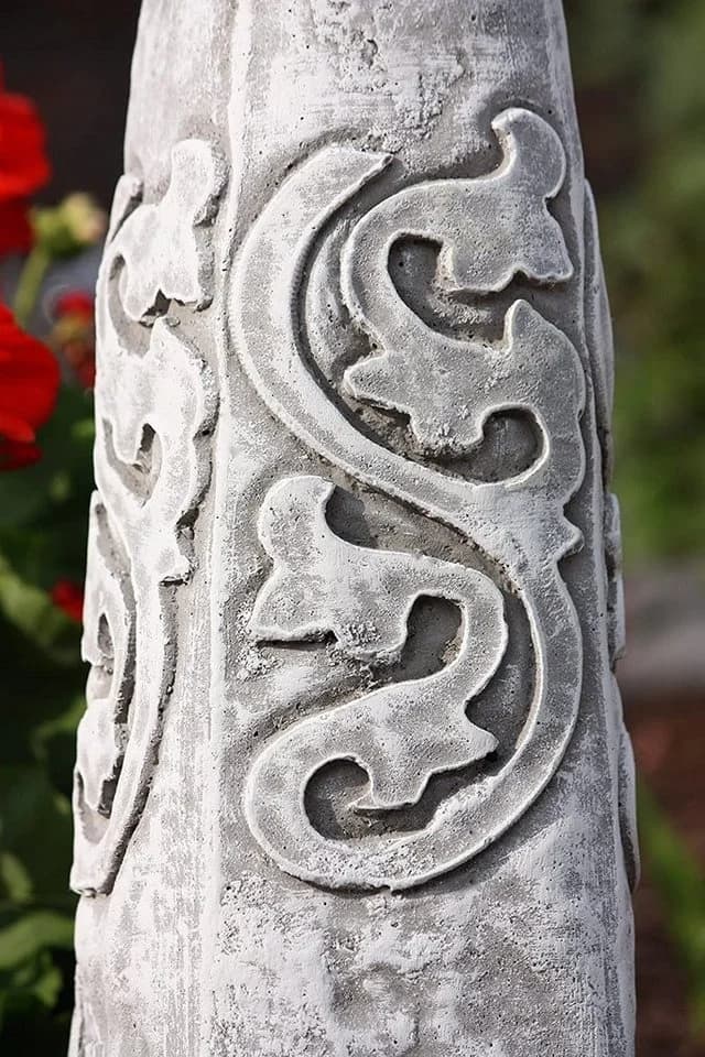 Stone and Style Gartenfigur Frostfeste Steinfigur antiker Obelisk Grau - Bild 3
