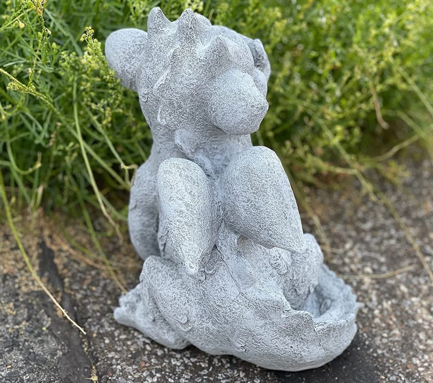 Stone and Style Gartenfigur Drache Cristiano Frostfest Steinfigur Grau - Bild 4