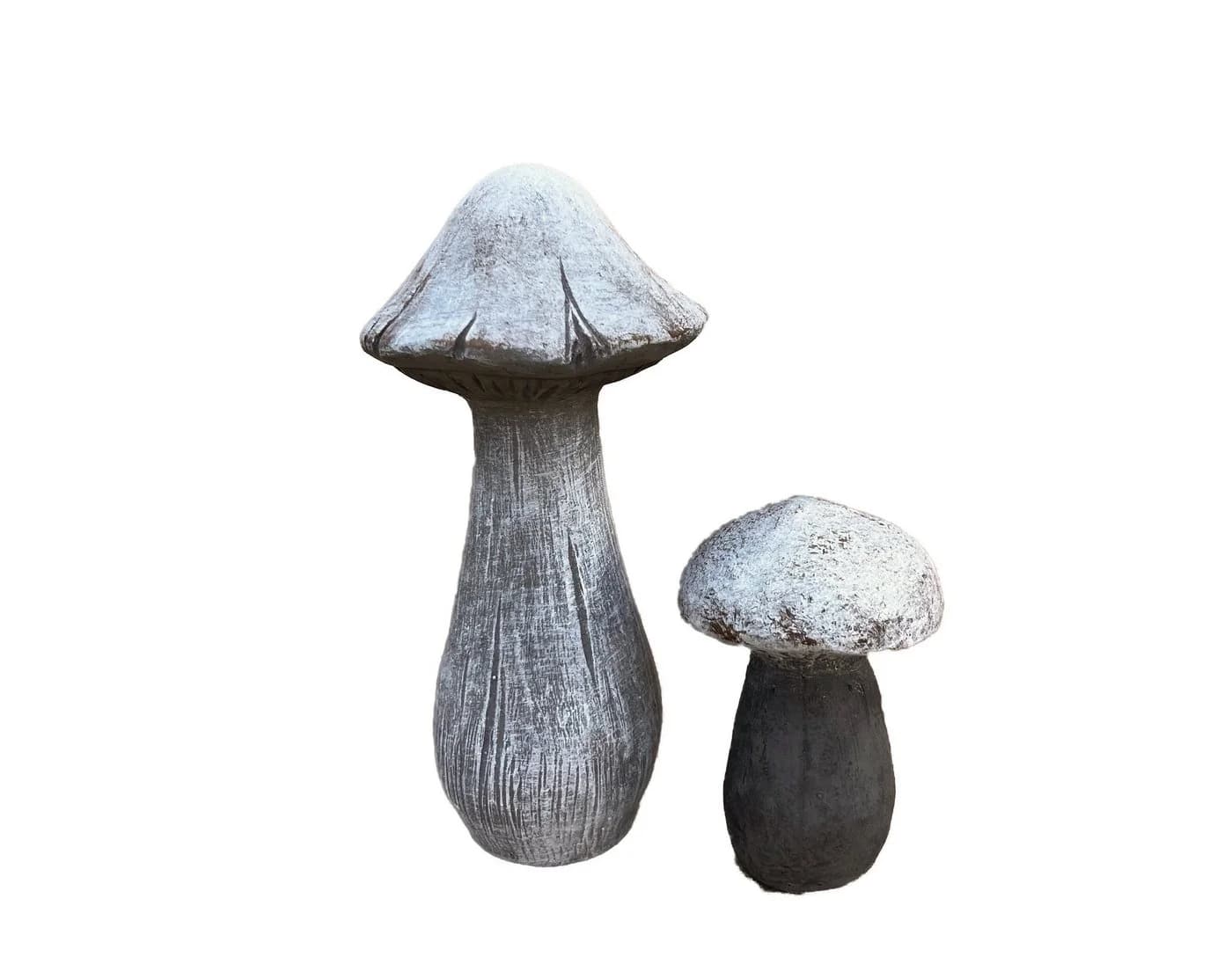 Stone and Style Steinfigur 2er-Set Waldpilze Grau Frostfest - Bild 2
