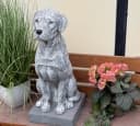 Stone and Style Gartenfigur Dogge Grau Steinguss Bild 3