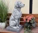 Stone and Style Gartenfigur Dogge Grau Steinguss Bild 4