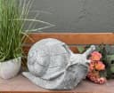 Stone and Style Gartenfigur Frostfeste Steinfigur Schnecke Grau Bild 1
