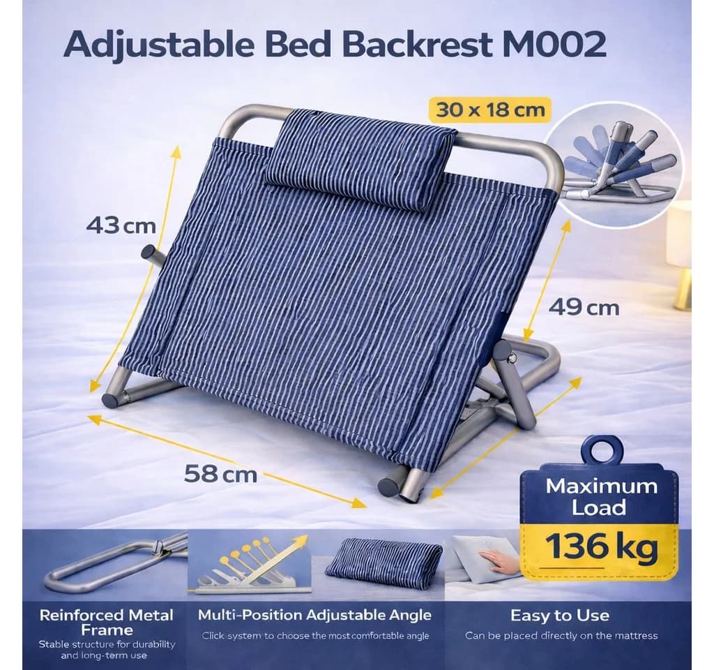 Dynasun Verstellbare Bett-Rückenlehne M002 mit Kopfkissen - Bild 4