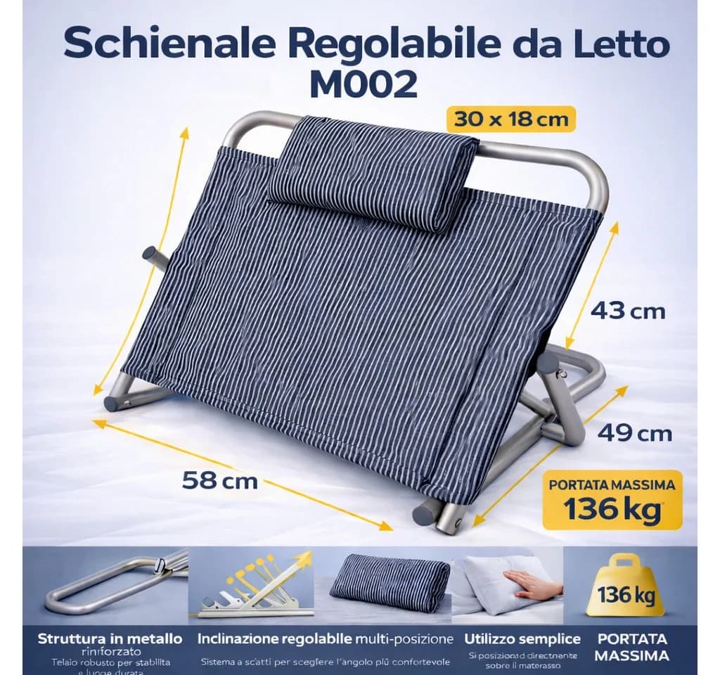 Dynasun Verstellbare Bett-Rückenlehne M002 mit Kopfkissen - Bild 5