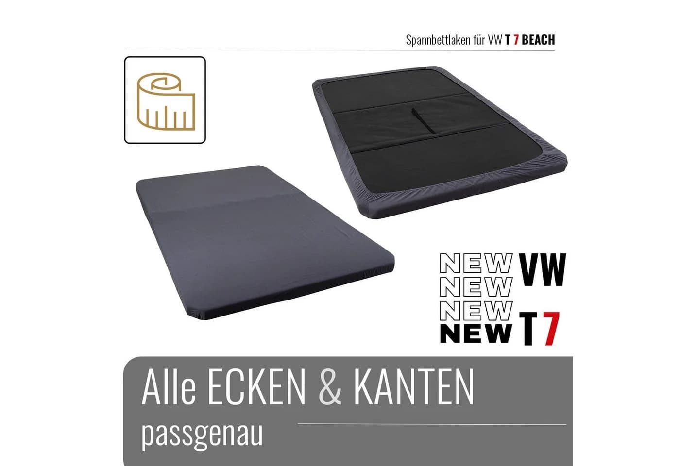Black Forest Fox Spannbettlaken VW Faltbett T7 California Beach OEKO-TEX® Baumwolle - Bild 3