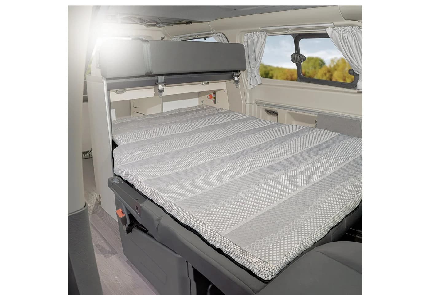 Ford Nugget Matratzenauflage Schwarz - Kaltschaum Topper 119x189cm - Bild 2