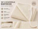 LIRA Deko Babydecke aus 100 % Schafwolle Beige Bild 1