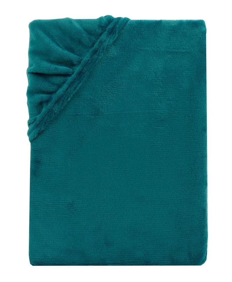 Carpe Sonno Spannbettlaken Cashmere Touch Winter Bettlaken Petrol