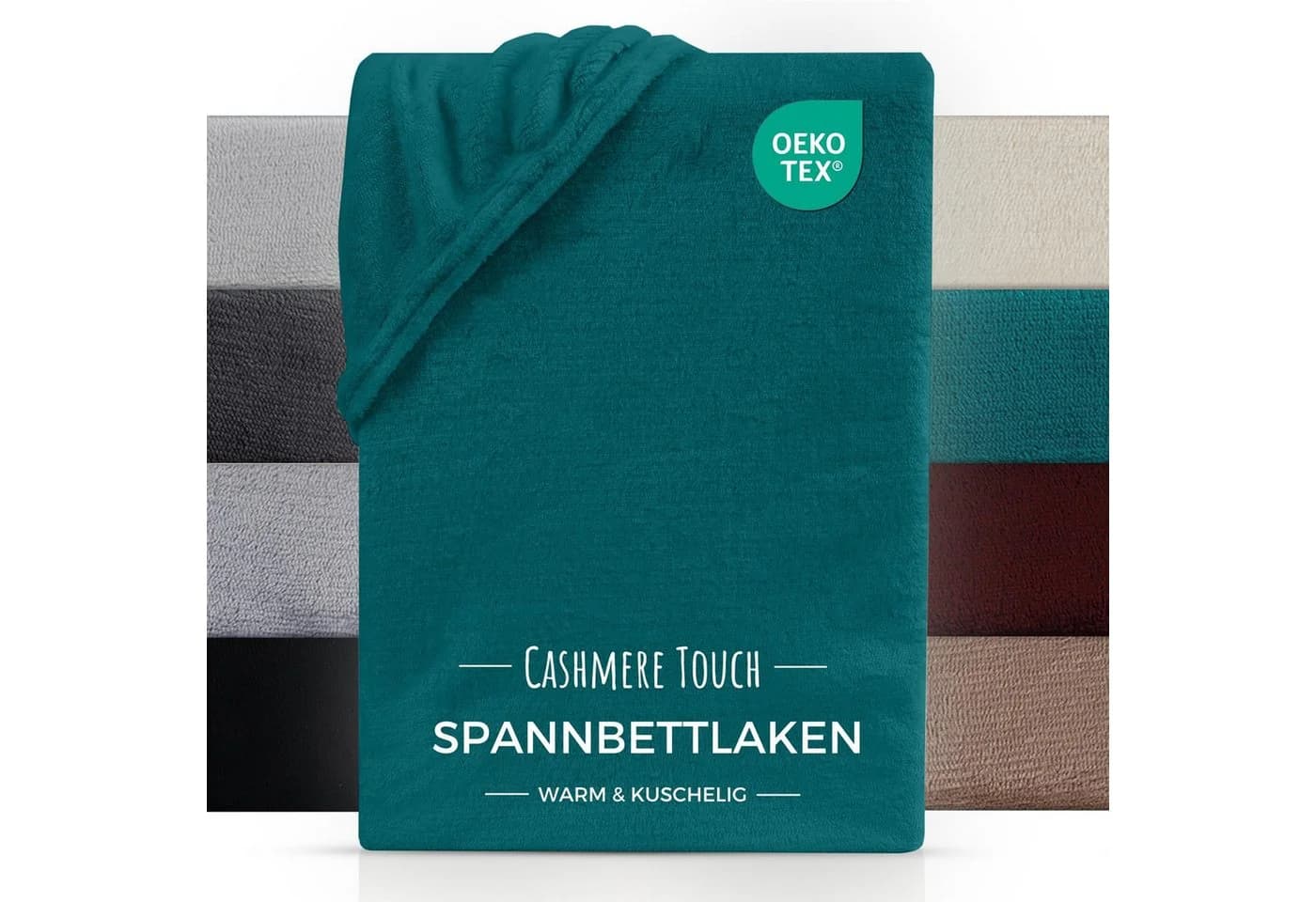 Carpe Sonno Spannbettlaken Cashmere Touch Winter Bettlaken Petrol - Bild 2