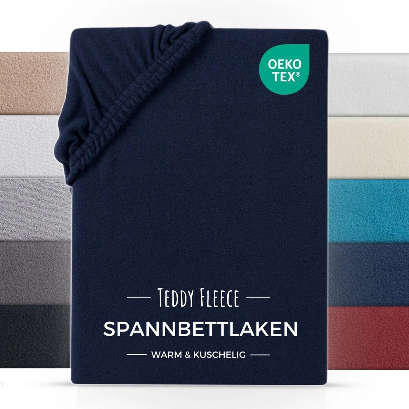 Carpe Sonno Spannbettlaken Teddy Fleece Winter Bettlaken 100% Polyester Blau - Bild 2