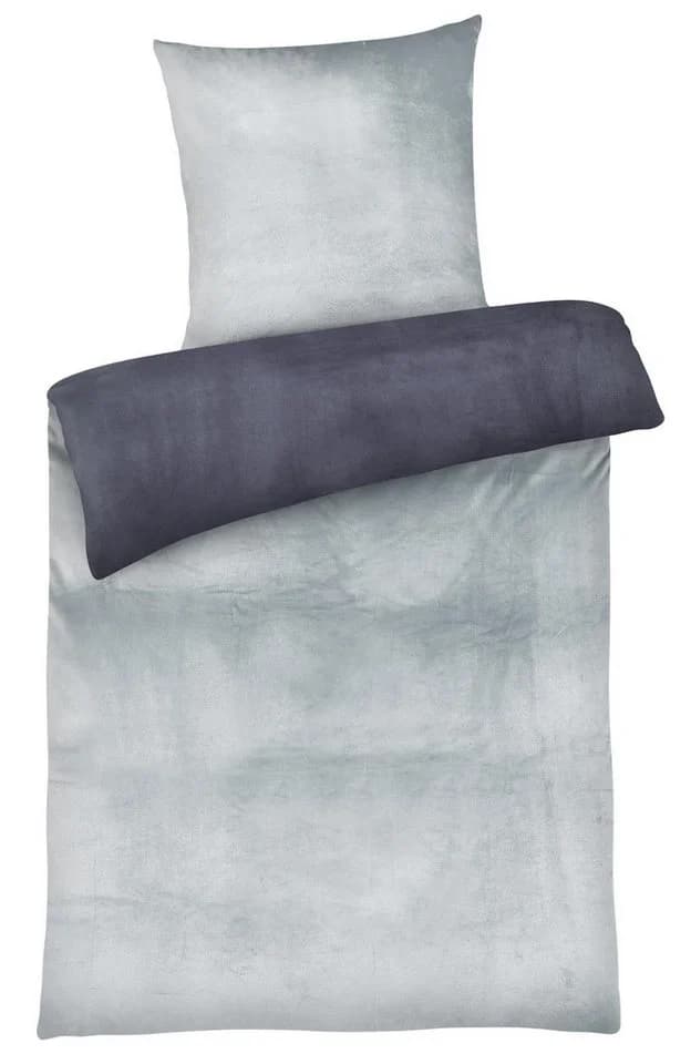 Carpe Sonno Bettwäsche Cashmere-Touch 155x220 cm Grau/Grün
