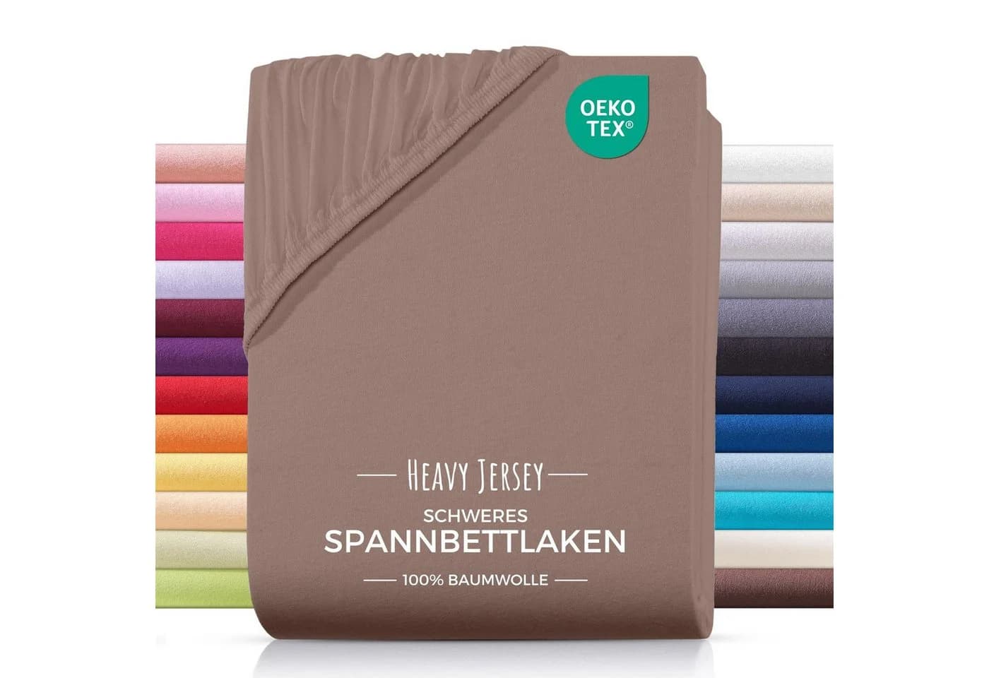 Carpe Sonno Spannbettlaken Heavy Jersey Nougat Braun - Bild 2
