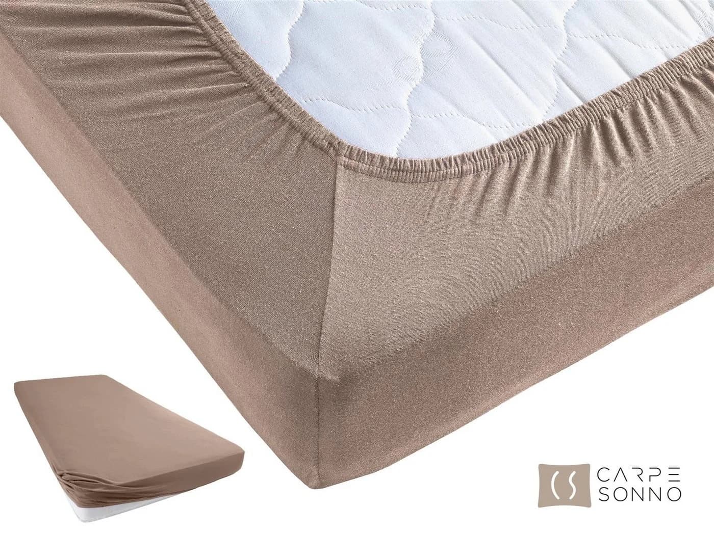 Carpe Sonno Spannbettlaken Heavy Jersey Nougat Braun - Bild 3