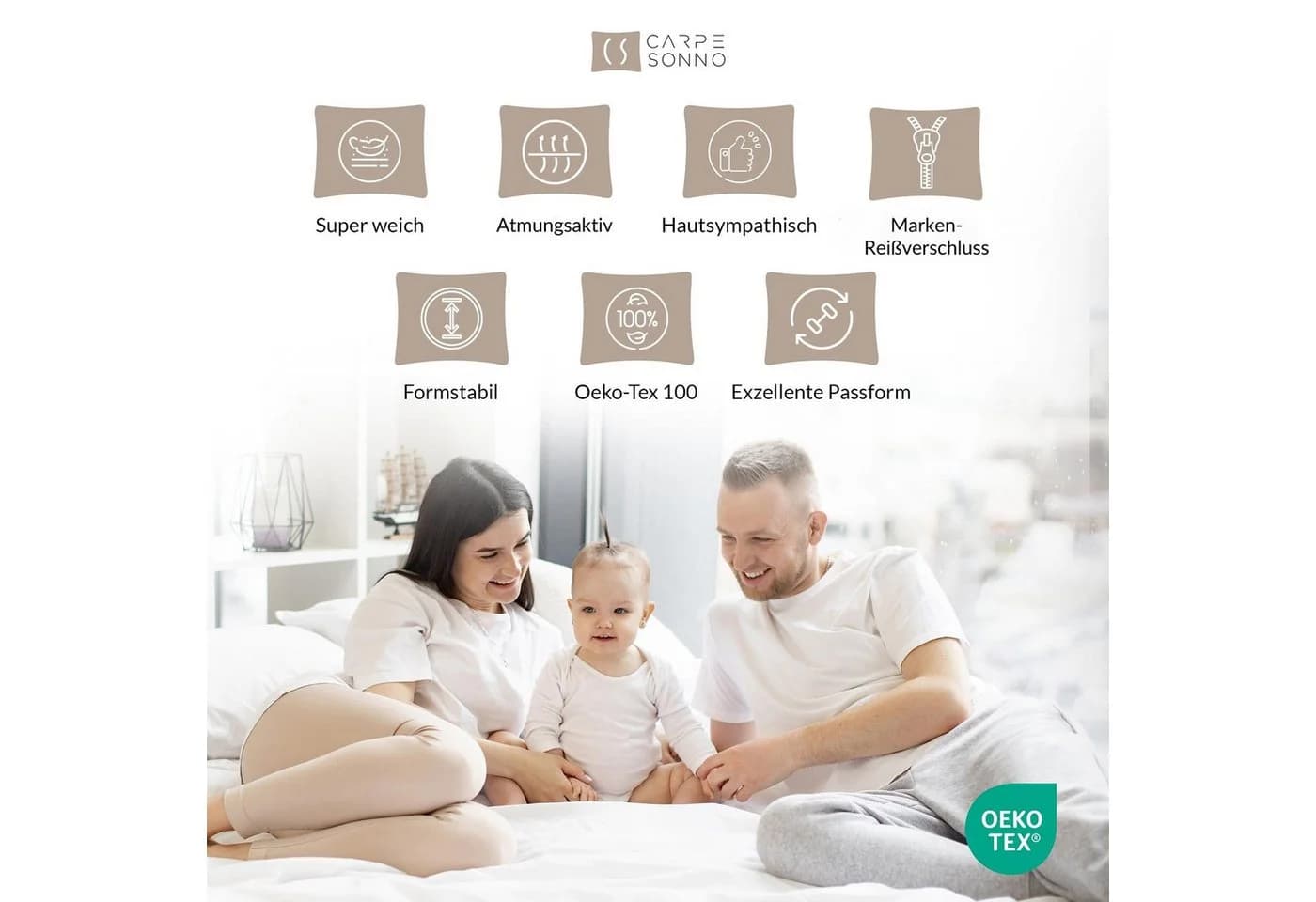 Carpe Sonno Bettwäsche 135x200 Mikrofaser Set Soft Oeko-Tex - Bild 5