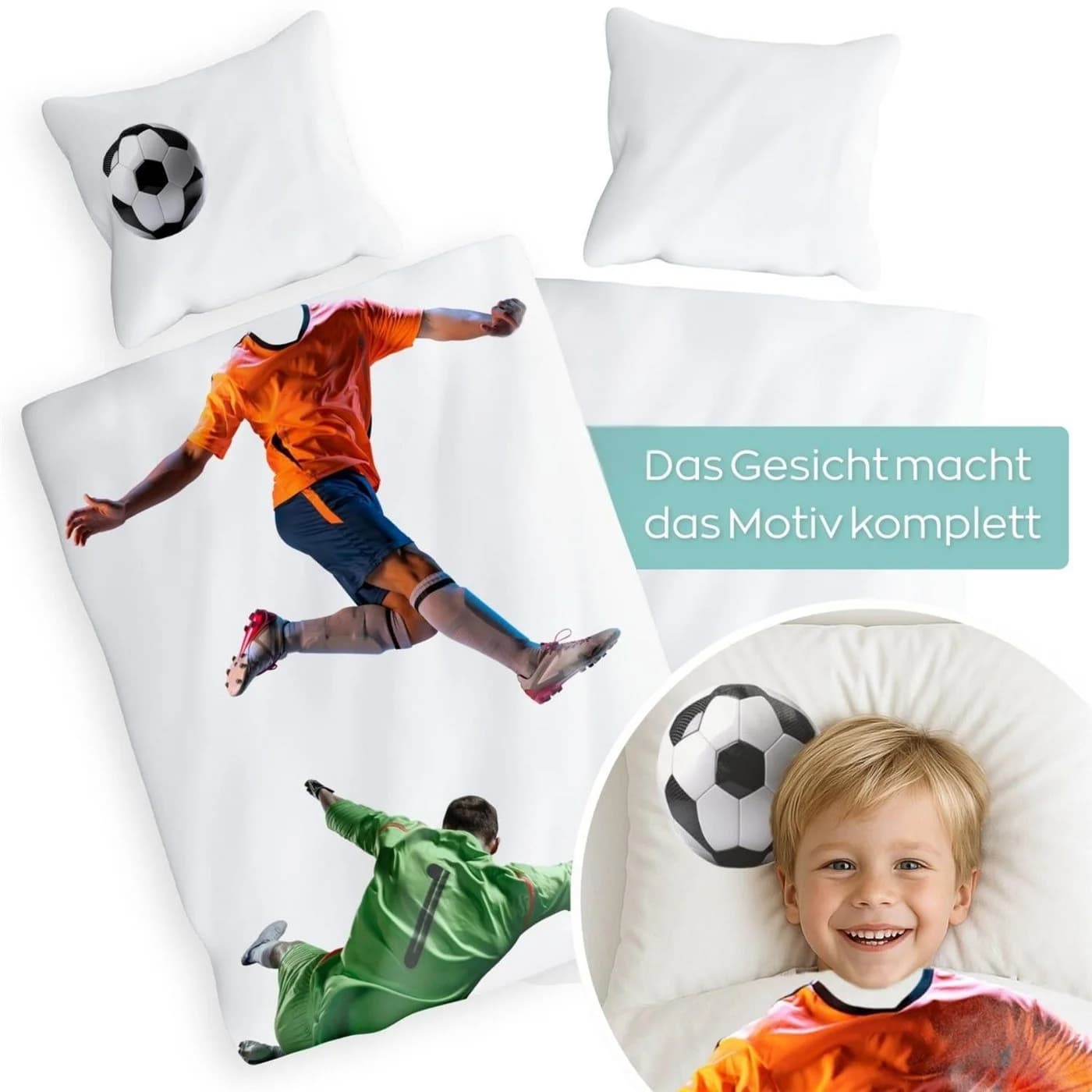 Carpe Sonno Kinderbettwäsche 135x200 Grün/Weiß Interaktiv - Bild 2