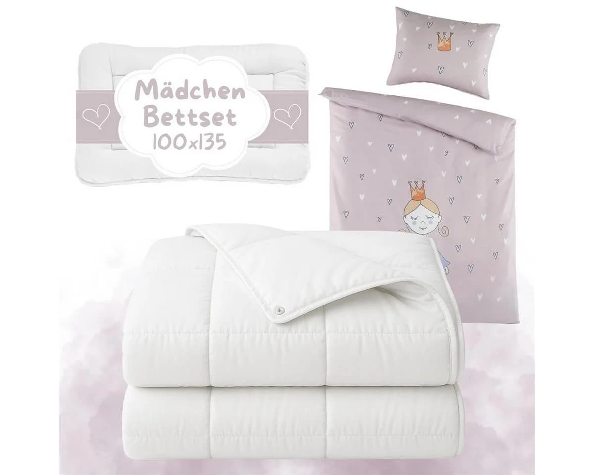Carpe Sonno Kinderbettdecke + Kopfkissen + Bettwäsche 100x135 40x60 Baby Säugling Bettset Erstlingsausstattung - Bild 2