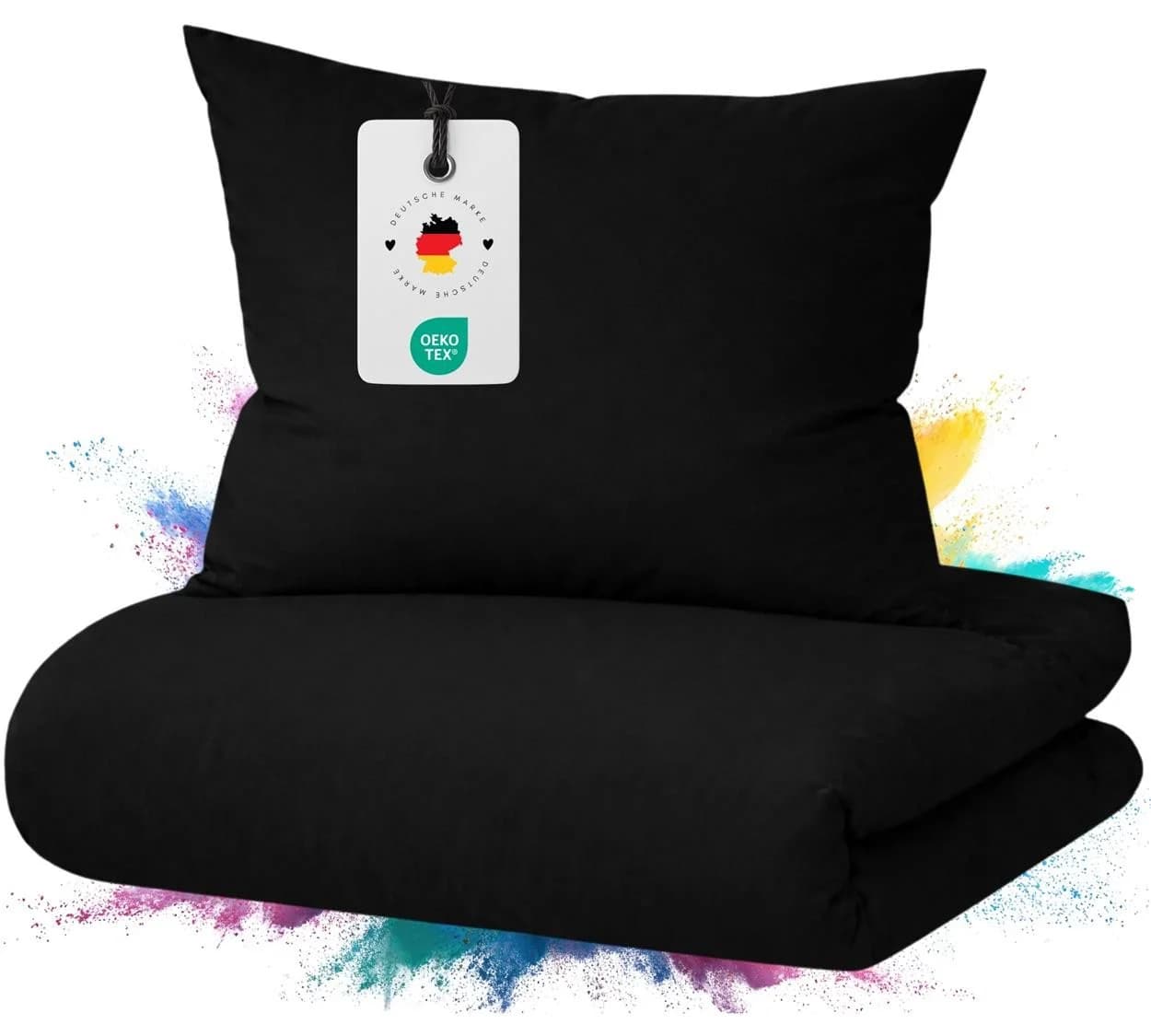 Carpe Sonno Mako Satin Bettwäsche Schwarz 100% Baumwolle - Bild 2