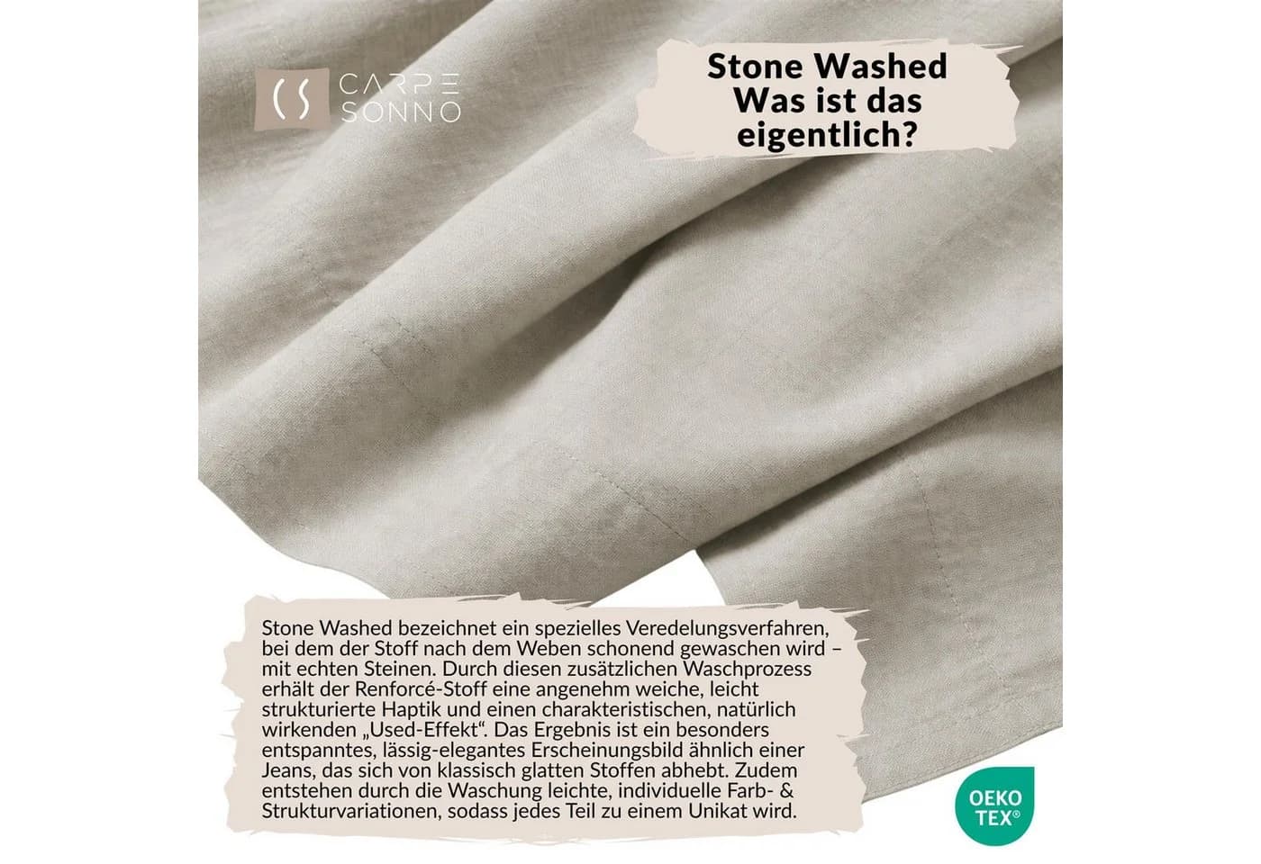 Carpe Sonno Schlaufenschal Beige 100% Baumwolle Blickdicht 2er Set - Bild 4