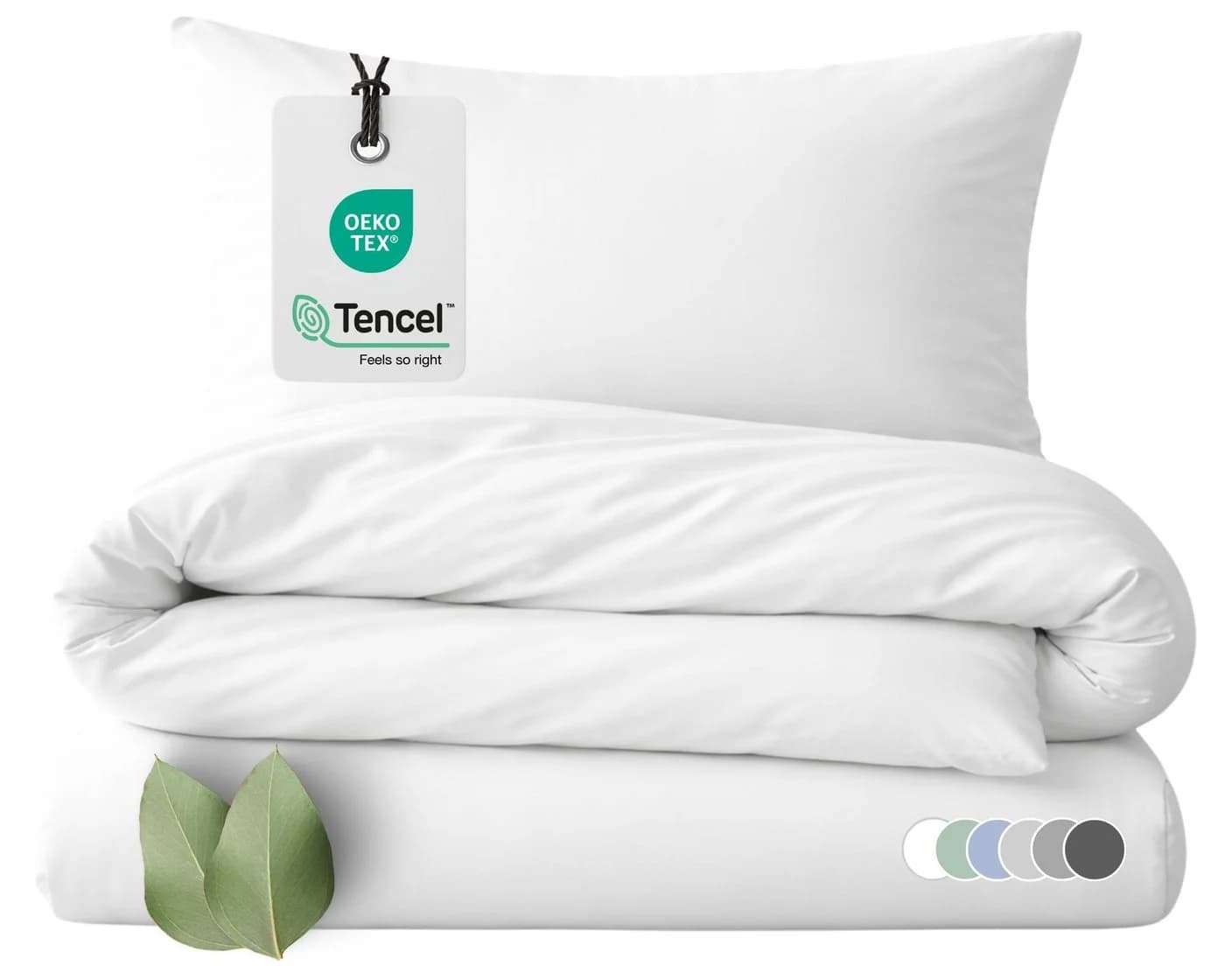 Carpe Sonno Bettwäsche TENCEL™ Lyocell kühlend 135x200 uni weiß - Bild 2