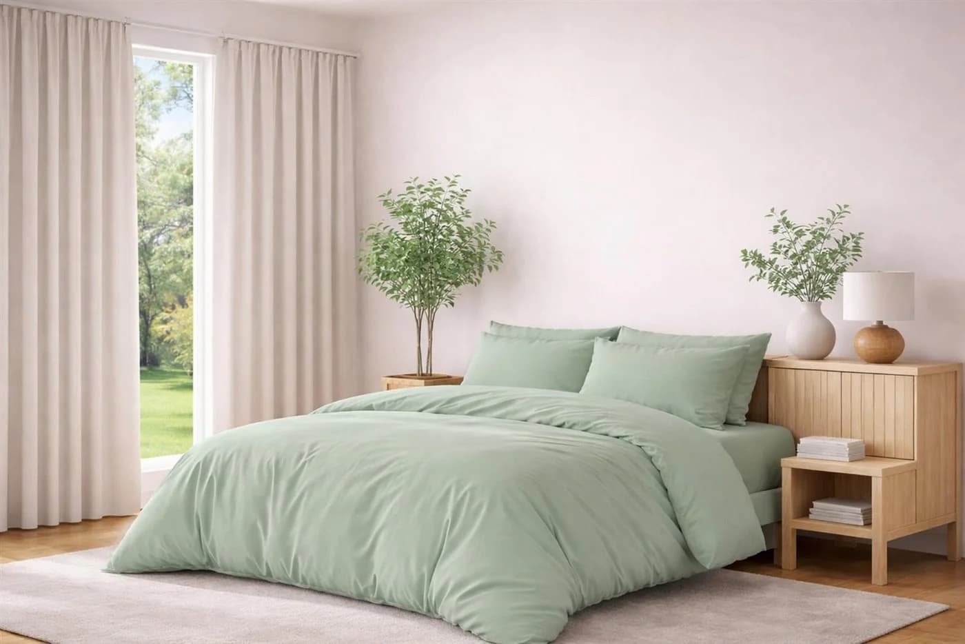 Carpe Sonno Bettwäsche TENCEL™ Lyocell kühlend uni Grün